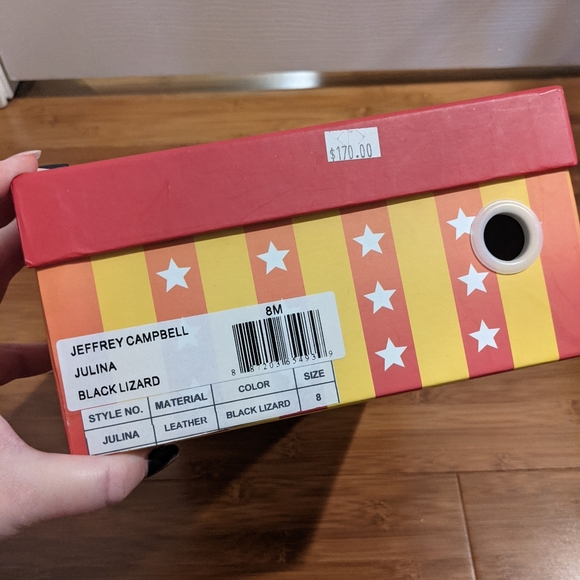 🆕WT Jeffrey Campbell Julina Black Lizard Pumps - Picture 11 of 11